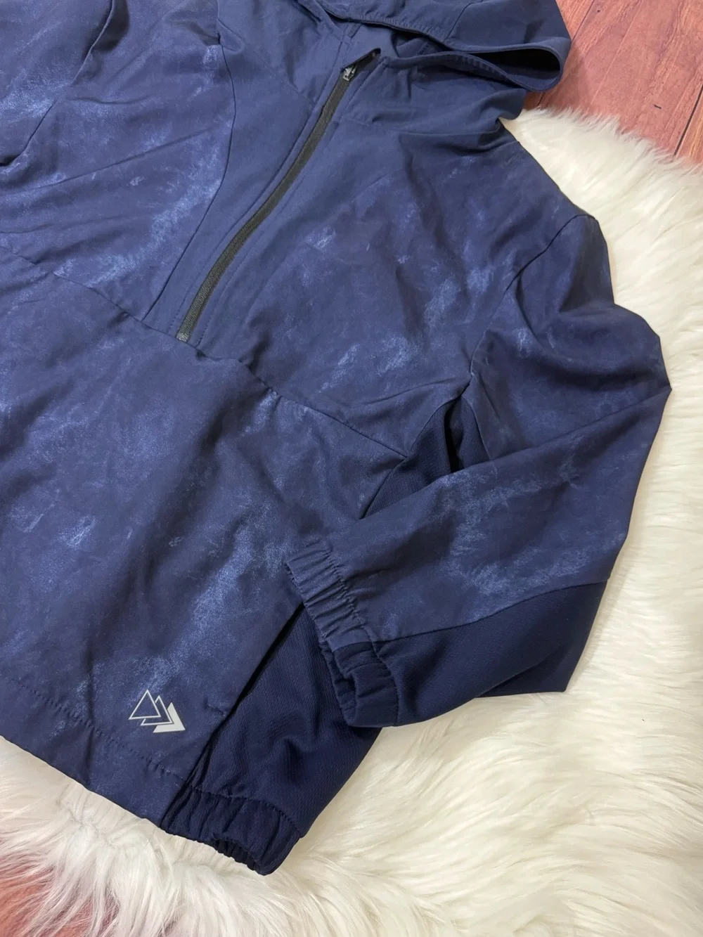Carter’s Navy Hooded Quarter-Zip Windbreaker- Boys Size 10